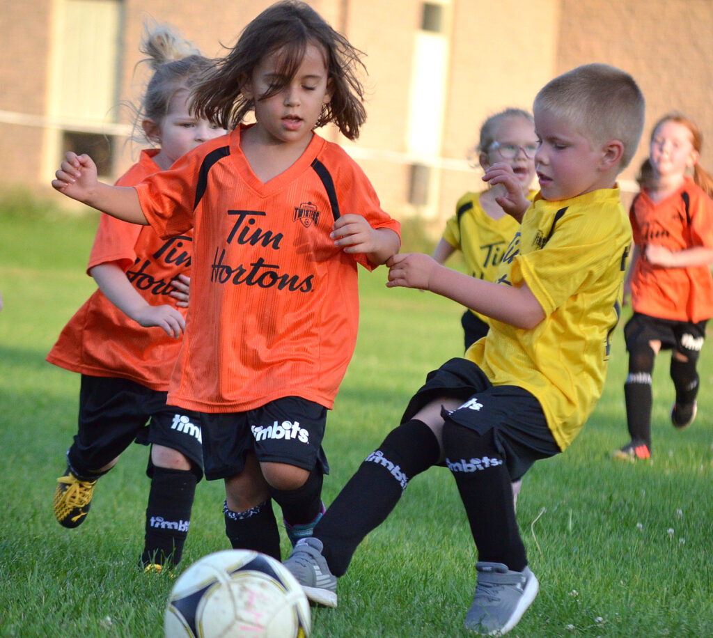 Listowel U5 kiddie kickers in action