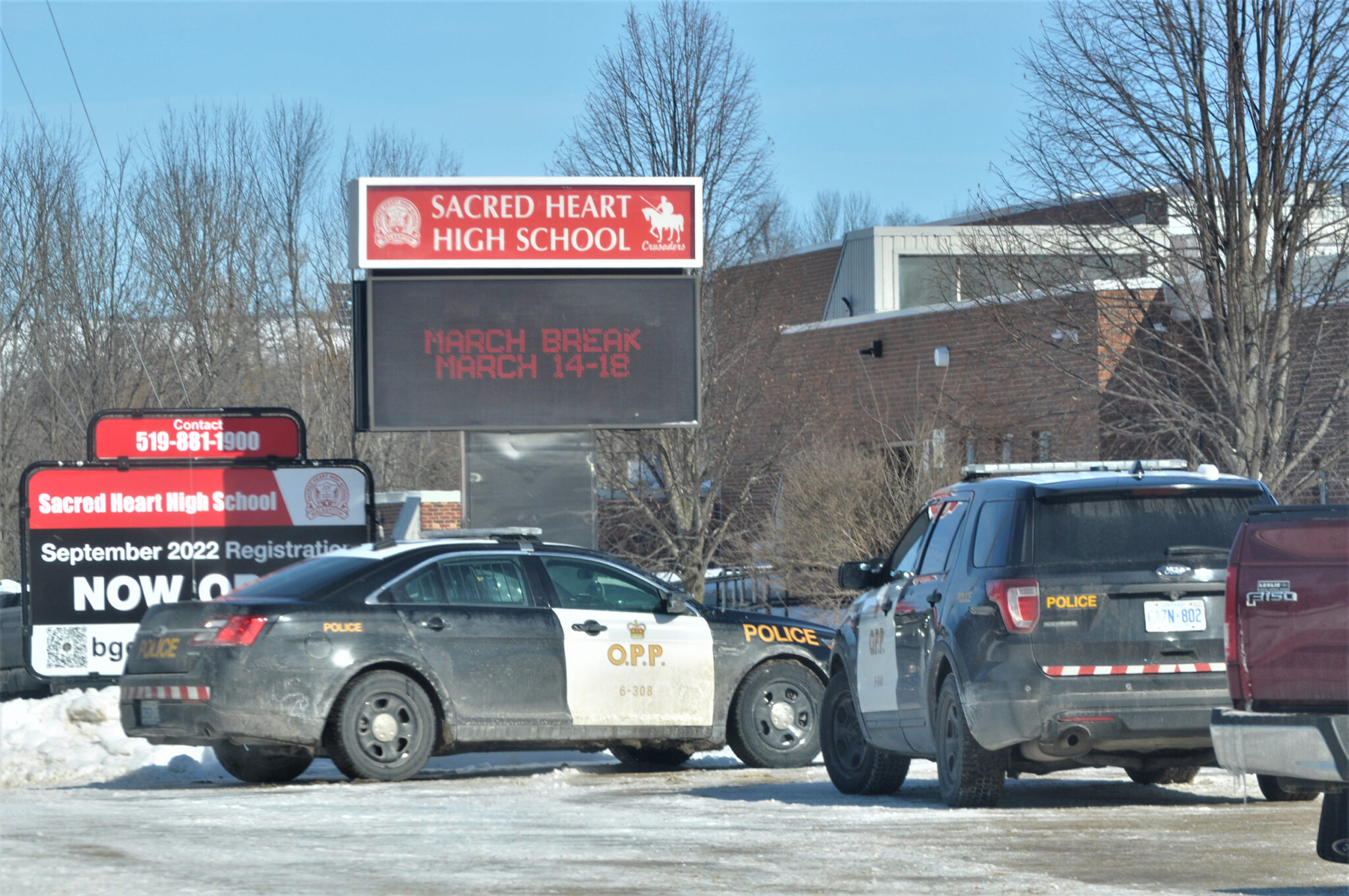 One charged following threat at Walkerton school