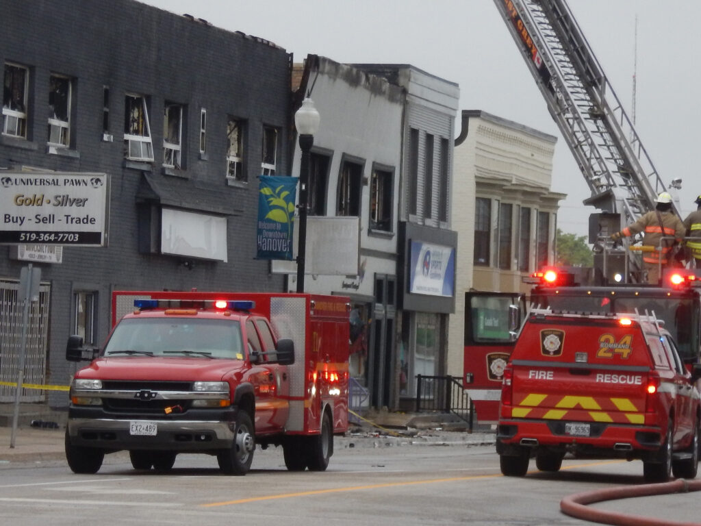 Fire destroys former Forum Hotel in downtown Hanover