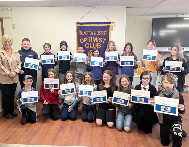 Optimist Club hosts spelling bee for local Grade 5 students